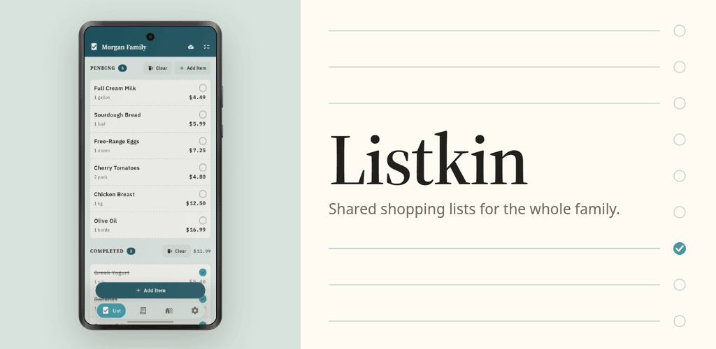 Listkin feature graphic